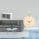 thumbnail image 2 of Reloj con giro automático,Reloj giratorio automático con pantalla grande para hotel,casa y oficina,Reloj de pared,Reloj de pared decorativo para sala de estar,silencioso,Reloj de pared de, 2 of 8