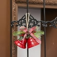 thumbnail image 4 of OEFNTAC Decorations Christmas Hanging Bell Decoration with Velvet Bow and Pine Cones 9.06x7.87in for Tree Scene Decor Xmas Lights Outdoor, 4 of 5