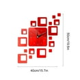 thumbnail image 4 of Muyoka 3D DIY reloj pegatina reloj de pared hogar moderno espejo de cristal pegatina autoadhesivo DIY oficina sala de estar decoración espejo moderno superficie mural reloj de pared Muyoka Hogar, 4 of 4