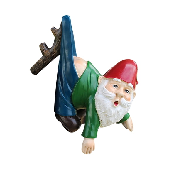 Whimsical Planter Decor - Hanging Pants on Branch Resin Sculpture, Funny Flower Pot Hugger for Garden, Lawn, Balcony & Outdoor Spaces