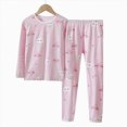 thumbnail image 6 of HCNTES Girls Pajamas Little Kids Girl Pajamas Baby Clothing Soft Long Sleeve Tee Shirt and Pants Set Child Sleepers Toddler Outfits for Girls 24M 2T 3T 4T 5T Fall Winter, 6 of 6
