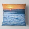 thumbnail image 2 of Designart Sunrise Over Misty Sea Waters - Landscape Photography Throw Pillow - 18x18, 2 of 5