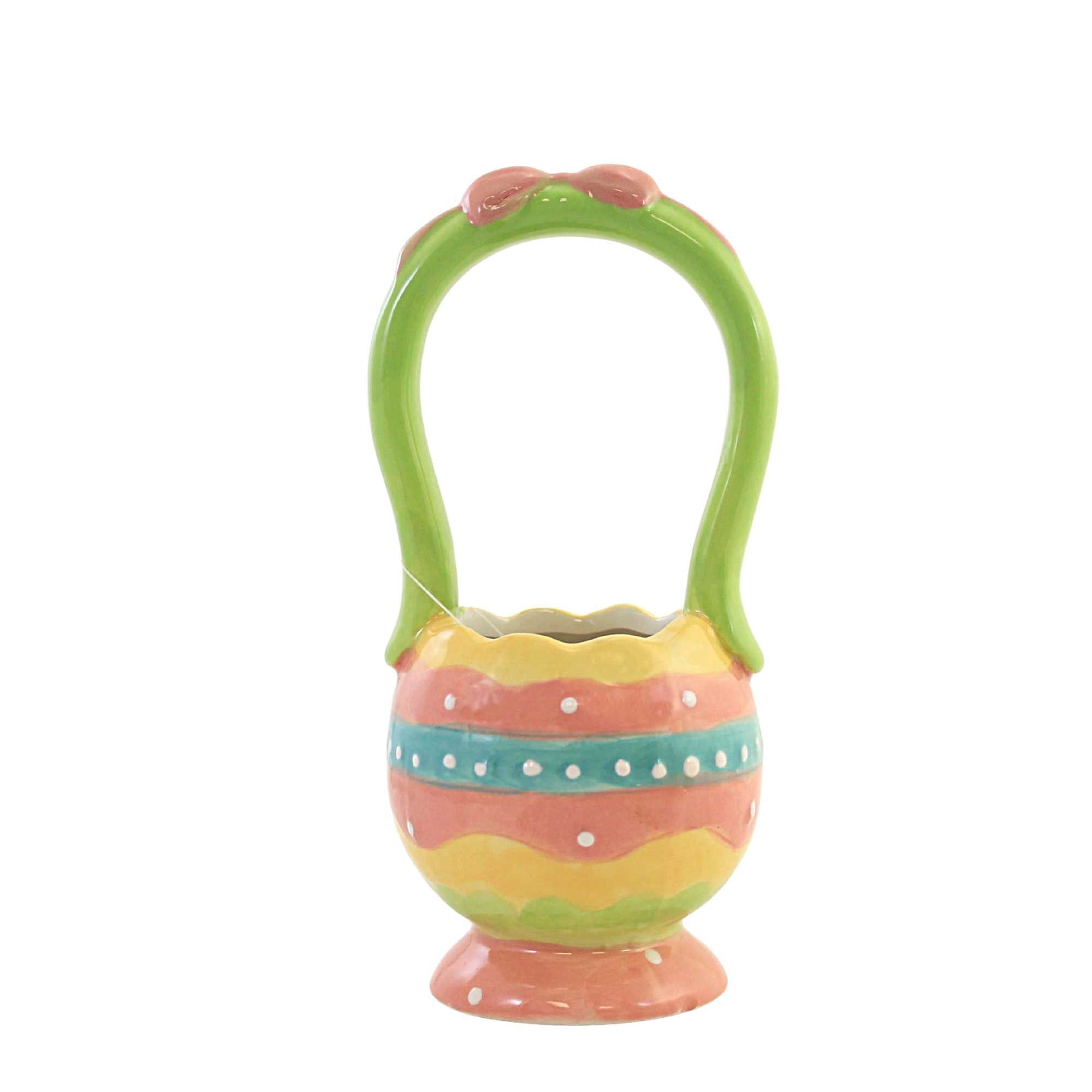 Johanna Parker 6.75In Dottie Baskets, Dolomite, Easter Polka Dots Spring A5074