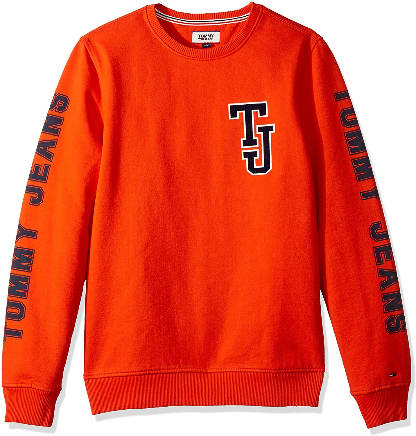 tommy jeans orange sweatshirt