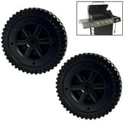 For Durable 6-inch BBQ grill wheels (with/without cap) - 2-pack, Easy to move