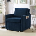 thumbnail image 5 of Euroco Multi-Functional Convertible Sofa Bed Chair with 5 Reclining Positions, Hidden Storage, Chenille Upholstery, and Side Pockets – Space-Saving Sleeper for Small Spaces, 5 of 9