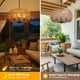 thumbnail image 4 of Candelabro solar para exteriores ALL FORTUNE, 19 pulgadas, ratán, 4 luces, impermeable, 4 of 8