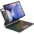 thumbnail image 1 of Étui Clavier Magic pour Samsung Galaxy Tab S10 Plus/S9 Plus/S9 FE Plus/S8 Plus/S7FE/S7 Plus avec Rétroéclairage 7 Couleurs, Pavé Tactile Multi‐touche, Design Magnétique Flottant, Affichage de la Batterie, 1 of 7