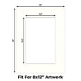 thumbnail image 2 of Antique White Picture Frame Mat for 12x16 Frames - Fits 8x12 Photos - 50 Mats, 2 of 7
