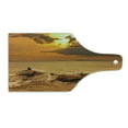 thumbnail image 2 of Sea Animals Cutting Board, Dolphins at Sunset Water Splashes Aquatic Playful Animal Dusk Print, Decorative Tempered Glass Cutting and Serving Board, Wine Bottle Shape, Multicolor, by Ambesonne, 2 of 5