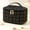 Black, variant on Makeup Bag for Women, Large Cosmetic Case Organizer with Makeup Brush Compartment, Portable Train Case Make Up Bag for Travel-Size Toiletries, Cosmetics- White