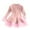Pink, variant on Kilaqueen Girls Sweater Dress Crew Neck Long-Sleeve Ribbed Knit Mesh Dress Tiered Kids Swing Holiday Clothes Fall Winter