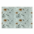thumbnail image 1 of Floral Cutting Board, Simplistic Flower Petals Nature Beauty Florets Growth Illustration, Decorative Tempered Glass Cutting and Serving Board, Small Size, Pale Blue Orange, by Ambesonne, 1 of 1