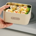 thumbnail image 3 of Lunch Box Set, 304 Stainless Steel PP Microwave Safe Lunch Container with Chopsticks and Spoon for School, 3 of 7