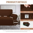 thumbnail image 4 of 100% Waterproof Loveseat Couch Cover, Dual Waterproof Sofa Cover, Stretch Jacquard Sofa Slipcover, Leakproof Furniture Protector for Kids, Pets, Dog and Cat (Loveseat, Coffee), 4 of 6