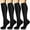 Black, variant on BEFOKA 4 Pairs Cottons Compressions Socks for Women Support for Nurses, Running, Athletic Cycling Hiking, Recovery