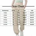 thumbnail image 4 of QATAINLAV Sweatpants for Teen Girls Unisex Baggy Elastic Waist Joggers Cinch Bottom Track Pants with Pockets School Uniform Beige, 4 of 9