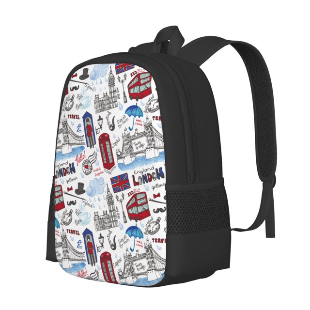 Disketp London Landmark2 Mochila Minimalista de Gran Capacidad, Mochila de Viaje para Escuela, Trabajo o Uso Diario