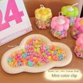 thumbnail image 4 of Una caja de pinza para el pelo para bebé, horquilla infantil con flor de estrella, Mini tocado con botones para el pelo para niñas, accesorios bonitos para tocado para niños, 4 of 5