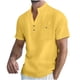 thumbnail image 2 of pstuiky camisetas para hombre, Camisa estilo cárdigan informal de manga corta con cuello vuelto y botones de color liso para hombre ropa de hombre xl, 2 of 7