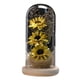 thumbnail image 1 of Girasol artificial con cúpula de cristal con tira de Led, un regalo navideño para familiares y amigos femeninos, 1 of 5