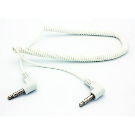 White Coiled Aux Cable Car Stereo Wire Compatible With Amazon Fire Kids Edition HD 8 10 - ASUS ZenFone V Live Max Plus M1 AR 5z 5Q 4 Pro 3 Max  ROG Phone  Google Nexus 7 2 7 price history on PriceWatchPro