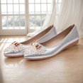 thumbnail image 3 of Zapatos cómodos con punta ostentosa zapatos planos para caminar con diamantes de imitación calzado de primavera y otoño, 3 of 9