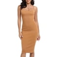thumbnail image 3 of PrettyGuide Women's Rib Knit Midi Dress Spaghetti Strap Formal Dresses Going Out Dress, 3 of 7