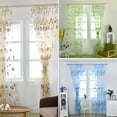 thumbnail image 3 of Wuffmeow Tulip Flower Sheer Window Curtain Beads Tassel Door Scarf Drapes Valance, 3 of 3