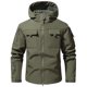 thumbnail image 2 of Ceisia Men's Winter Warm Hooded Zipper Closure Gift Solid Color Jacket - Polyester for Daily & Outdoor Wear, 2 of 5