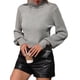 thumbnail image 2 of Suéteres de Otoño e Invierno para Mujer, Jerseys de Punto con Mangas Farol, Suéteres Tipo Top Gris L, 2 of 10
