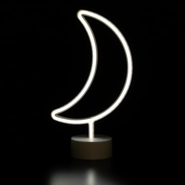 Northlight LED Crescent Moon Neon Table Light - 11.5"