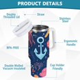 thumbnail image 2 of Yayeee 40oz Stainless Steel Tumbler with Straw and Handle Double-Wall Insulated Travel Water Bottle, Pink Jellyfish, 2 of 8