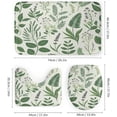thumbnail image 3 of Shower Curtain Sets Aesthetic, Botanical Vine Leaves Pattern Printed on Bathroom Curtain Sets with Rugs, Designed for Farmhouse Boho Contemporary Bathrooms, 72 x 72 inches, 3 of 8