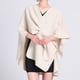 thumbnail image 1 of Capa de lana de color liso para mujer, chaqueta, bufanda, 1 of 5