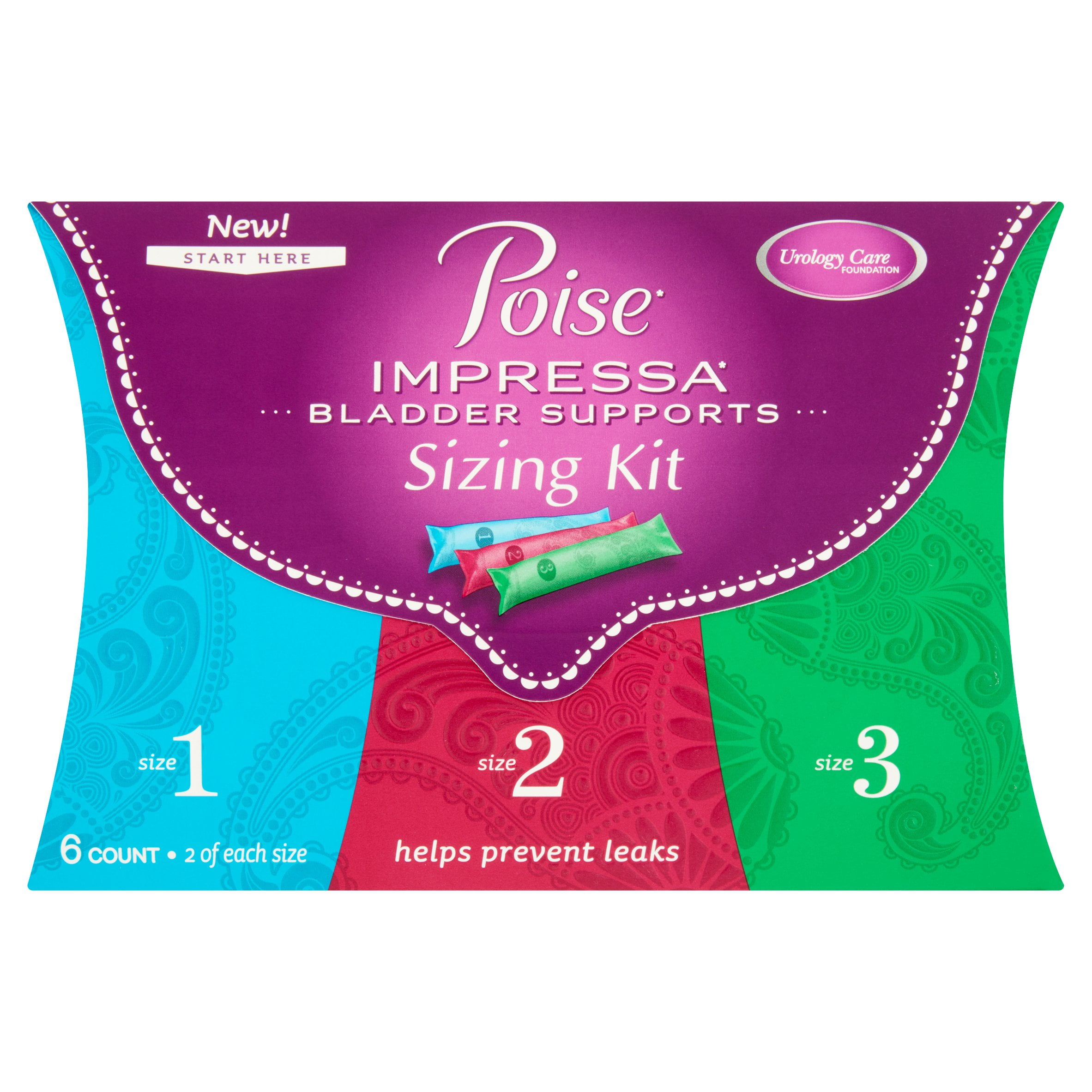 Poise Impressa Bladder Supports Sizing 