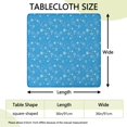 thumbnail image 2 of Blue Christmas Snowflake Pattern Square Fitted Tablecloth with Elastic Edge,Square Table Cover,Washable Elastic Table Cover for Home Kitchen Party Decor 36"x36", 2 of 6