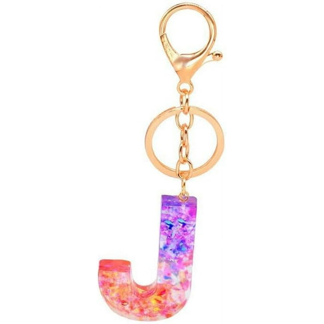 Letter Keychain,26 Letters A-Z Decorative Letter Keychain,Name Keychain for Women Girls Men Teenager Gift
