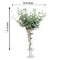 thumbnail image 3 of Efavormart 2 Pack | 19'' Tall Frosted Green Artificial Eucalyptus Sprays For Wedding Arch Gazebo Home Decoration, 3 of 10
