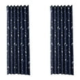 thumbnail image 2 of Moon Curtains Star Curtains Navy Star Blackout Curtains for Kid's Bedroom - Grommet Thermal Insulated Room Darkening Printed Curtains for Living Room NavyBlue 100*200cm, 2 of 9