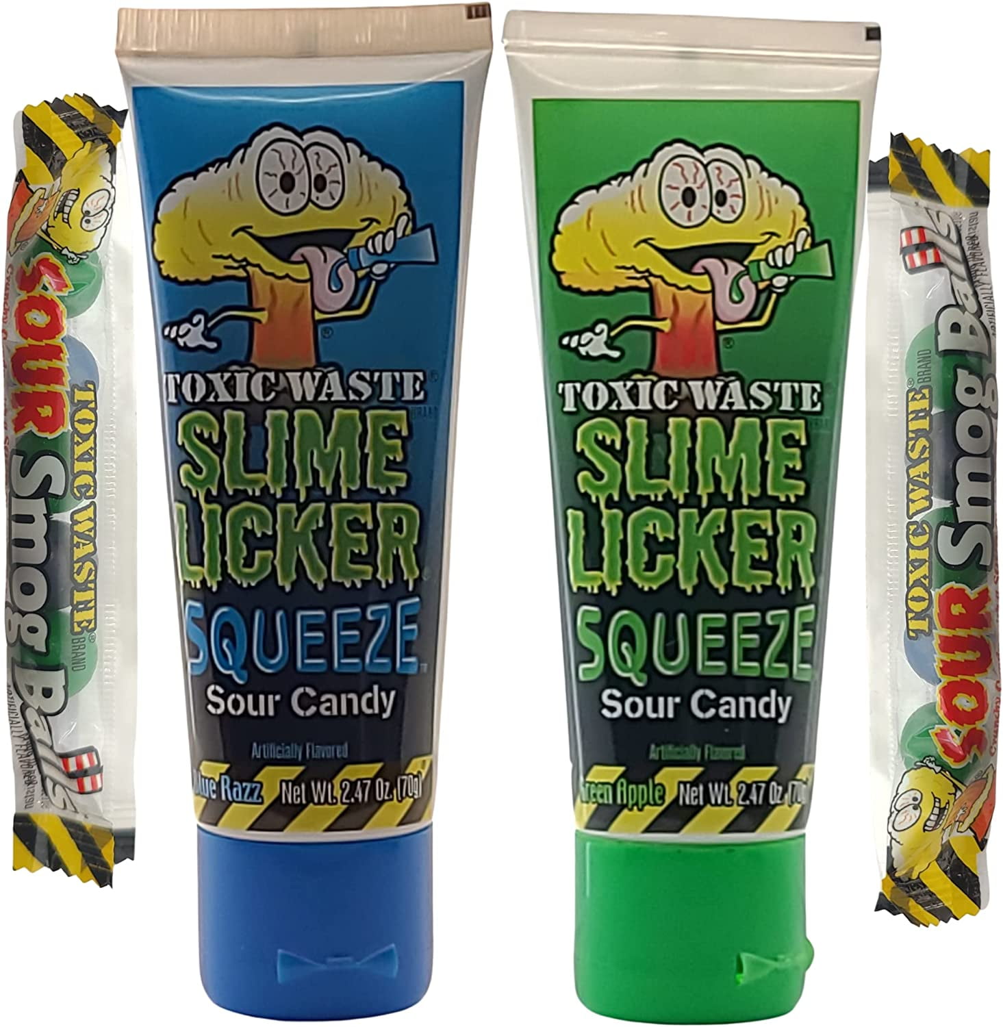 Toxic Waste Candy Slime Lickers Squeeze Sour Candy Bundle Two 2.47 Oz