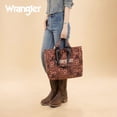 thumbnail image 4 of Wrangler Large Tote Bag for Women Designer Leopard Print Purse for Travel Work Gym, Pink, 4 of 7