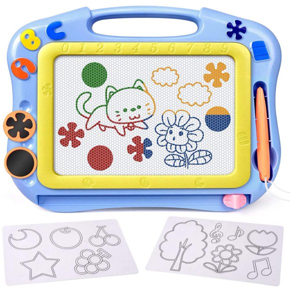 Magnetic Drawing Board Kids Magna Doodle Board Travel Size Toddler Toys Sketch Writing Colorful Erasable Sketching Table Pad Holiday Birthday Gifts Girl Boy Educational Learning Toy