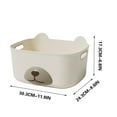 thumbnail image 5 of Cute Bear Storage Box, Desk Organizer, Plastic Storage Stationery, Office Books Storage, Decorative Storage Box, Small Desk Storage, Portable Storage, Foldable Storage Box, for Bedroom, 5 of 5
