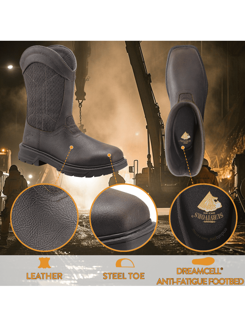 Free Shipping! Herman Survivors Men's Granite Steel Toe Work Boots
