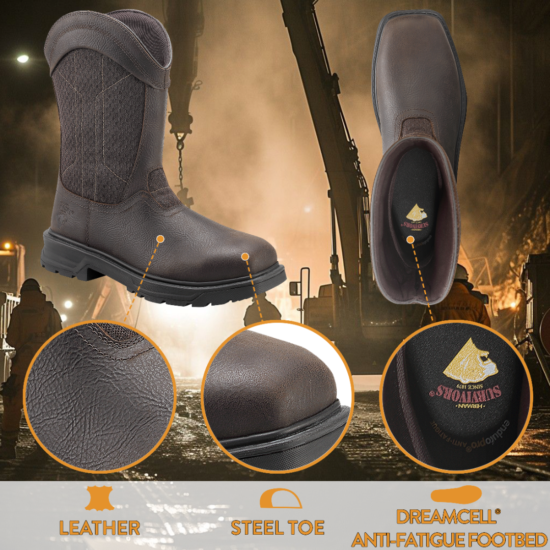 Herman Survivors Men's Granite Pull On Steel Toe Work Boots photo 3