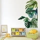 thumbnail image 1 of Vinilos decorativos para pared | Pegatinas de vinilo con diseño de tortuga y hojas | Arte de pared removible e impermeable para sala de estar, dormitorio, habitación infantil y oficina, 1 of 5