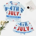 thumbnail image 4 of 4th of July Print Women'S Pajamas Set Summer Sleepwear Sets 2 Piece Lounge Set, 4 of 7