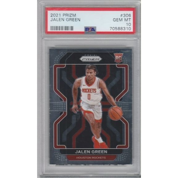 Graded 2021 Panini Prizm Jalen Green #306 Rookie RC Basketball Card PSA 10 Gem Mint