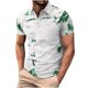thumbnail image 2 of Blusa y camisa de manga corta con cuello vuelto para hombre, moda versátil, botones, bloque de color, blusa de manga corta con cuello vuelto, abrigo de poliéster para hombre, 2 of 5